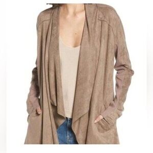 Blank NYC Cloud Nine Drape Wrap Cardigan Sweater Size M Long Sleeve
